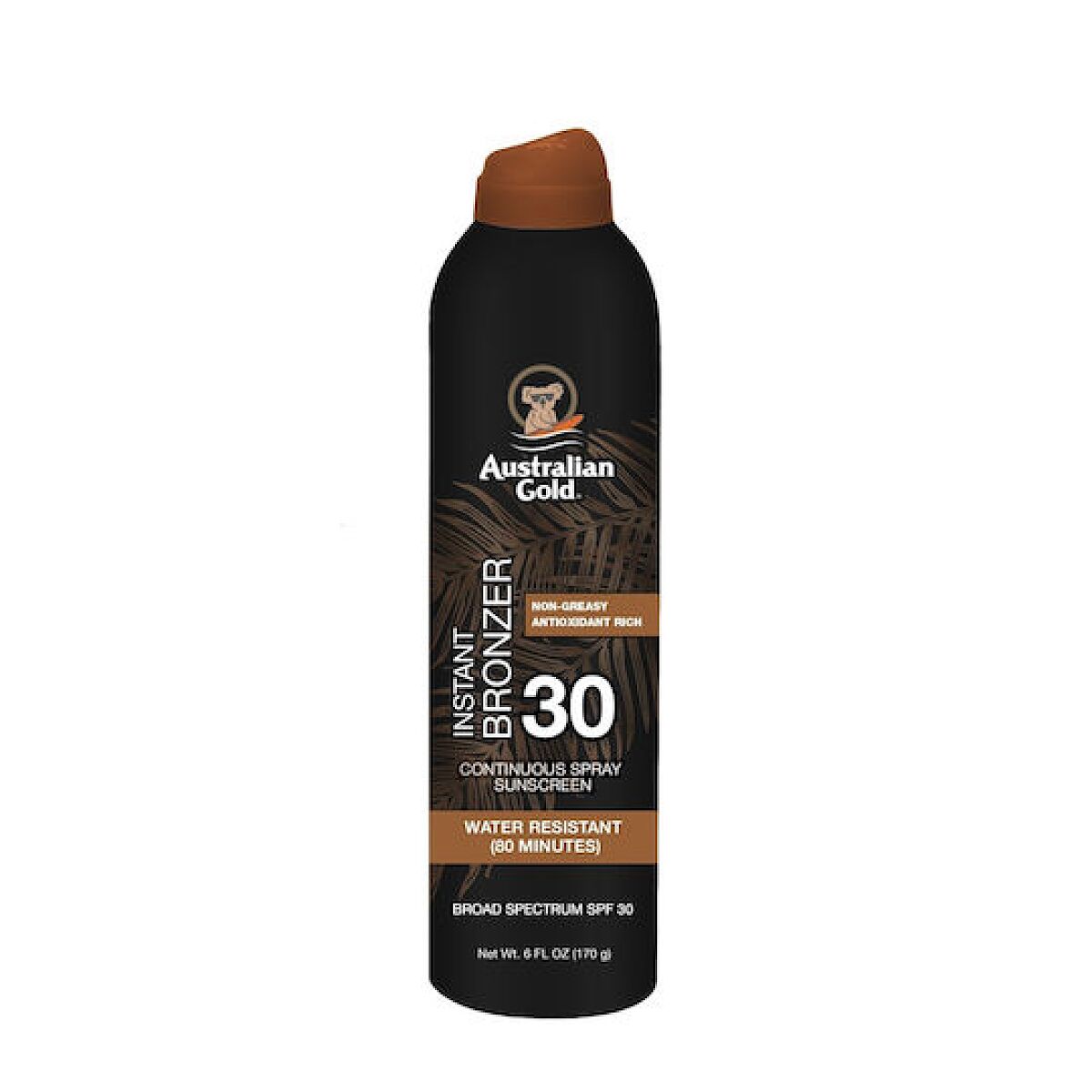 Vegan Αντηλιακό continuous spray SPF 30 με Bronzer 177ml - Australian Gold