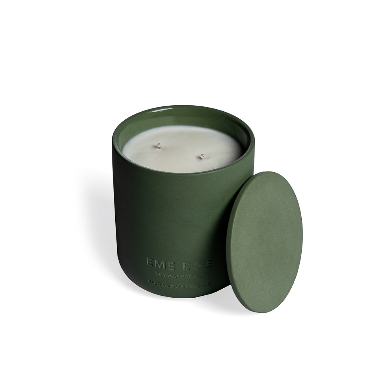CERAMIC CANDLE PALO SANTO  & OREGANO