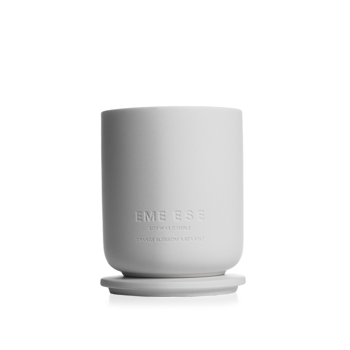 CERAMIC CANDLE ORANGE  BLOSSOM & SEA SALT