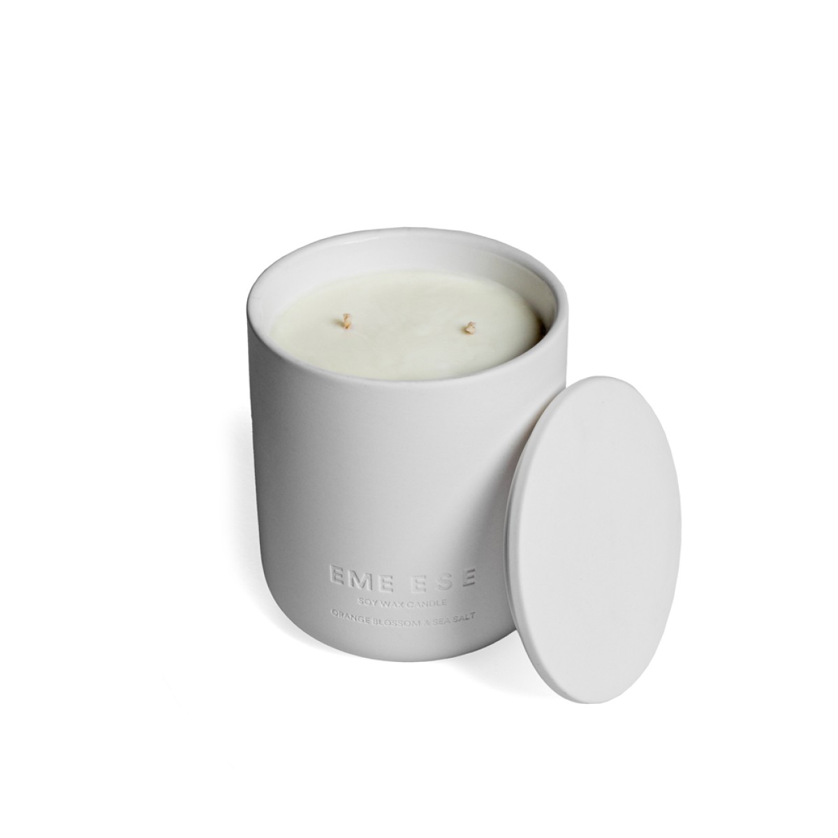 CERAMIC CANDLE ORANGE  BLOSSOM & SEA SALT