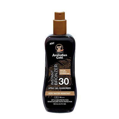 Travel sized Αντηλιακό spray gel με bronzers, με SPF 30 100ml - Australian Gold
