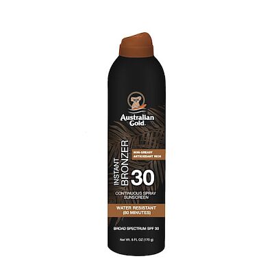 Vegan Αντηλιακό continuous spray SPF 30 με Bronzer 177ml - Australian Gold
