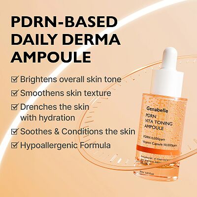 Pdrn Vita Toning Ampoule Lightweight Glass Skin & Toning Ampoule with Vitamin