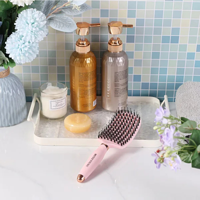 OVIA BV PINK – Hair brush with boar bristles